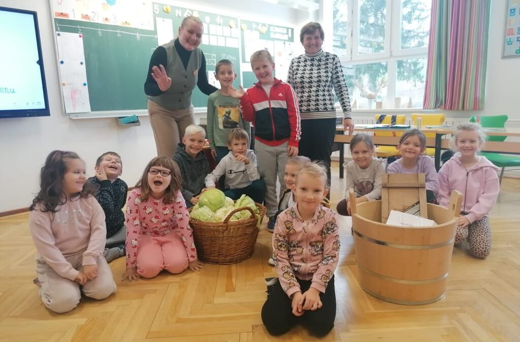 Prvašići u Donjoj Voći učili kako se obrađuje i kiseli varaždinsko zelje